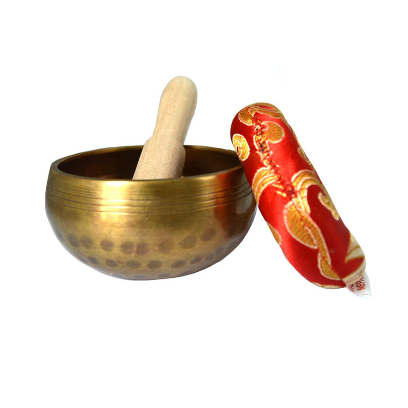 Matériau Cooper Népal Chakra Yoga méditation d'or Tibétain Custom Bowl de chant