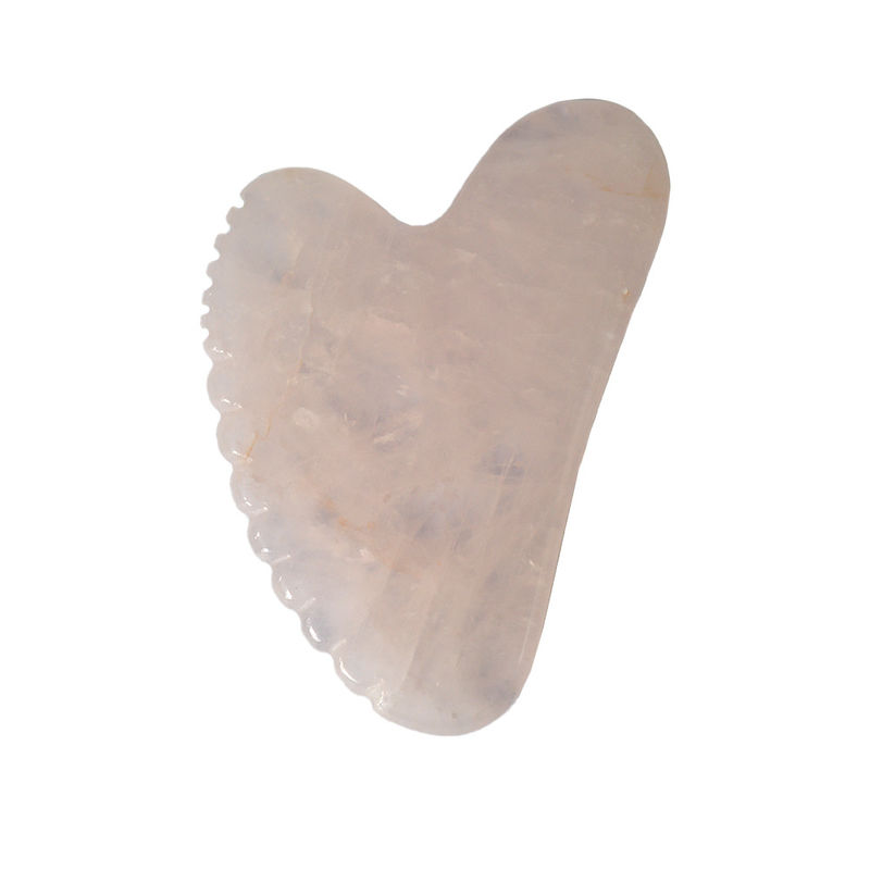 Masseur de Guasha de forme rose rose de cœur de quartz de jade outil de massage de plaque de Gua Sha pour les soins de santé personnels OEM / ODM