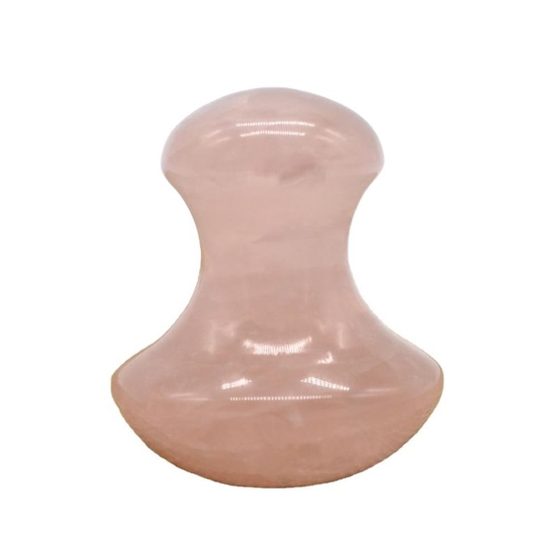 2024 Massage corporel personnalisé Rosa Rose Quartz Champignon Gua Sha Pierre Outil de massage avec apparence polie