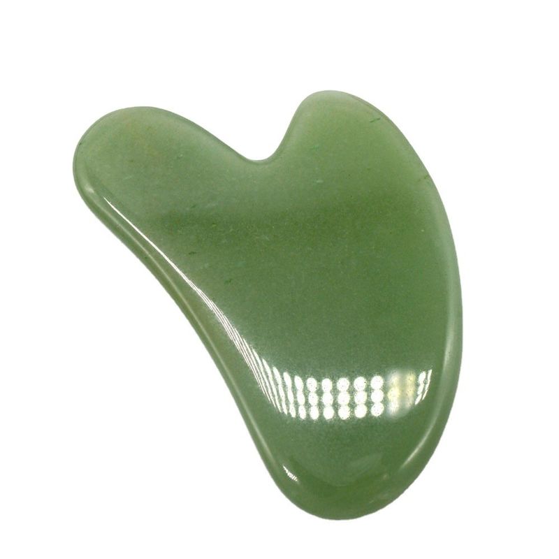 Accessoire de masseur de corps en forme de cœur Gua Sha Board en Jade Aventurine naturel en vert