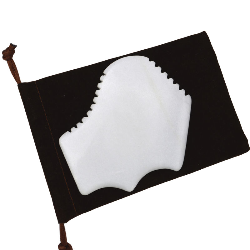 Masseur 2024 Design Natural White Jade Gua Sha Board pour le grattage de la pierre outils de thérapie Masseur