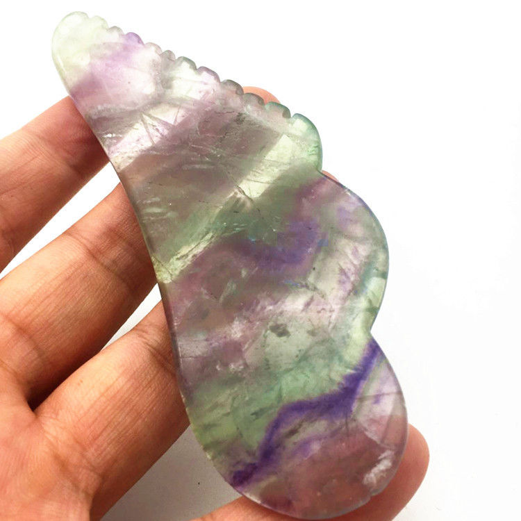 Massage pour la santé du corps Outil de massage naturel coloré JADE Guasha Fluorite Gua Sha