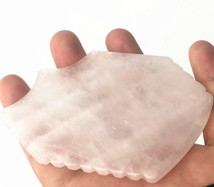 Zone de massage du corps Fonction musicale Gua Sha Scraper peau Jade Quartz Rose Massageur de visage avec formation sur place
