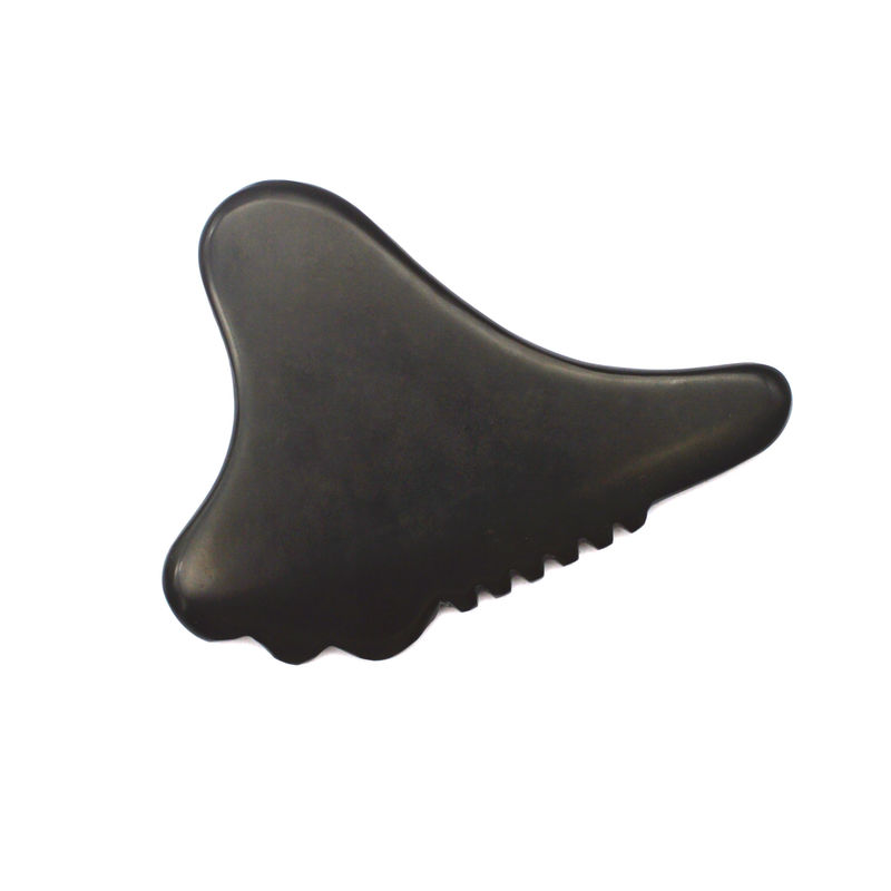 Zone de massage de tout le corps Noir authentique Face écologique Gua Sha Outil Massageur facial 105*77mm 114*74mm 2 pièces AKBS-030