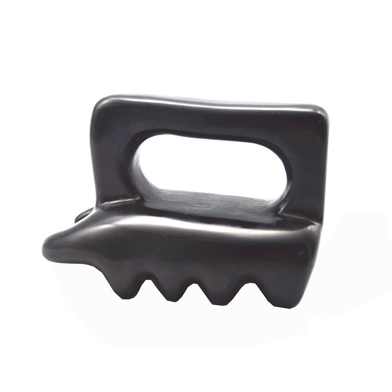 OEM ODM Meilleur masseur facial pour les soins personnels Beauté Gua Sha Outil Naturel Noir Bian Stone Guasha Brush Massageur corporel