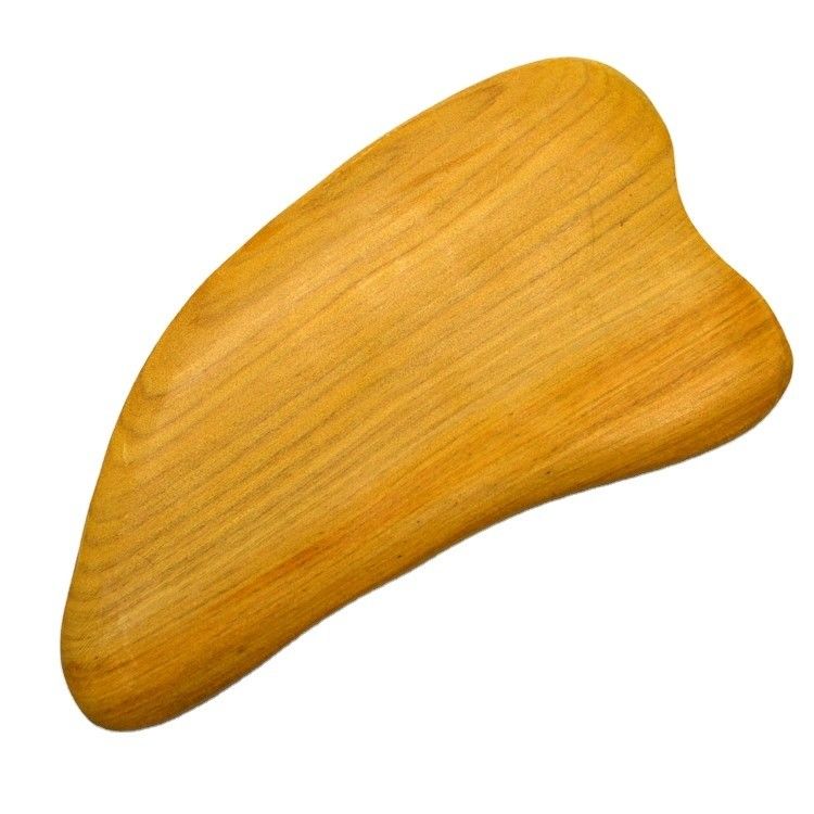Outil de Gua Sha en bois naturel pour le rasage du visage Massage manuel à commande filaire Massageur du visage