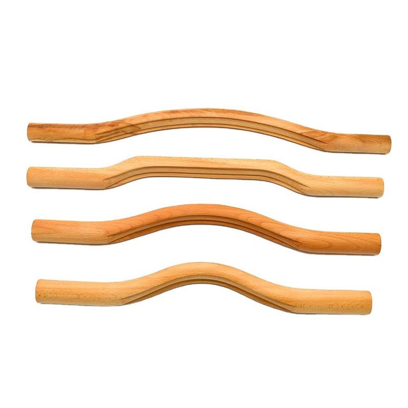 OEM/ODM Acceptable 4 en 1 outils de massage entièrement en bois Gua Sha pour la thérapie de grattage profond et le massage musculaire