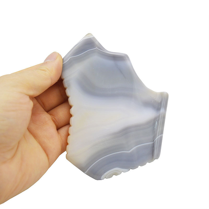 Outils de massage personnalisés à la planche de Guasha, grattoir de pierre pour la guérison, masseur facial pour le rajeunissement du visage, agate gris, gua sha