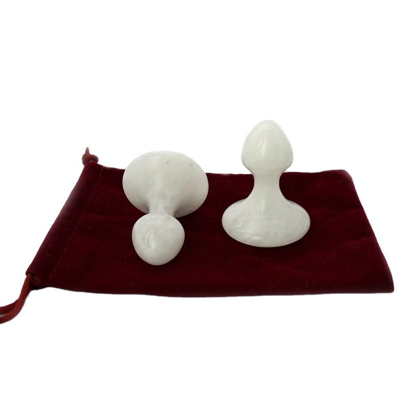 Logo personnalisé Outil de massage Gua Sha de jade blanc pour le visage et le cou