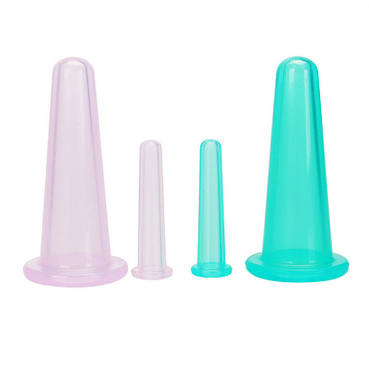 Thérapie de l' écoulement facial Ensemble 4 en 1 tasses en silicone pour appareil de médecine chinoise et écologique