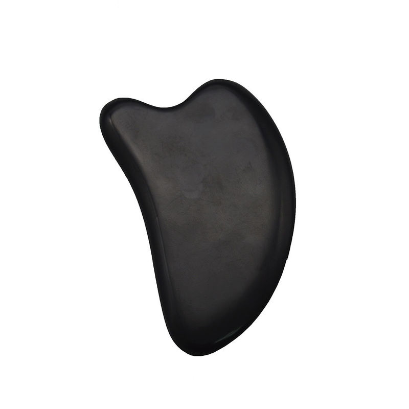 Masseur facial Outils de beauté Black Bian Stone Gua Sha Board pour les équipements de beauté naturelle